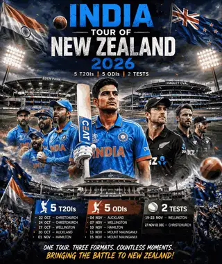 BCCI Announces India Tour of New Zealand 2026 Schedule: 5 T20Is, 5 ODIs and 2 Tests Confirmed