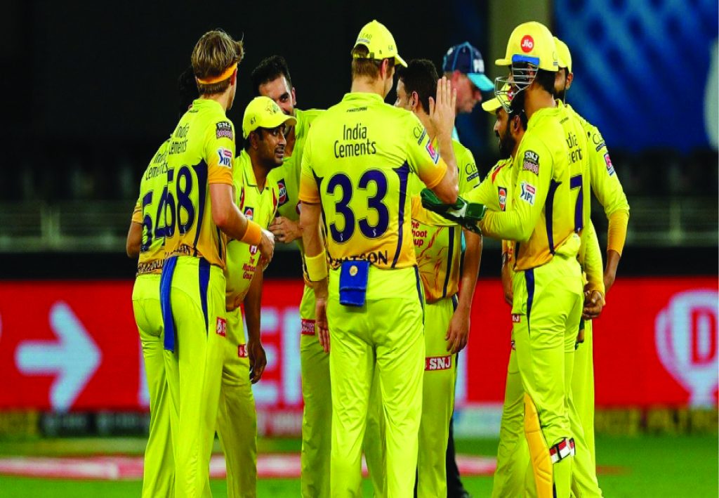 Chennai Super Kings(CSK) celebrating after wicket