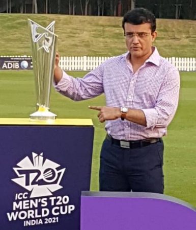 Sourav Ganguli with T20 World Cup India Announcement event