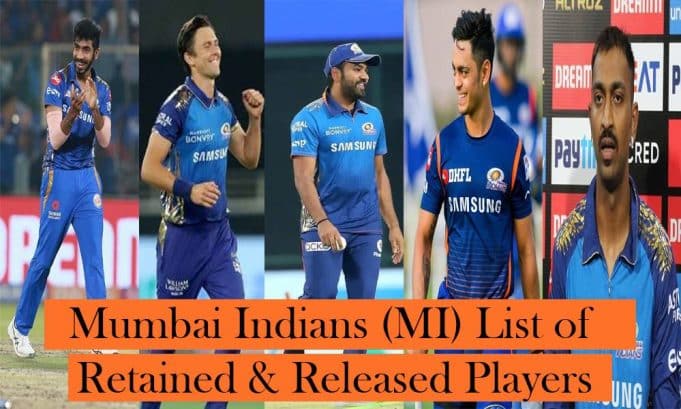 Mumbai Indians (MI) retained and released Players list in IPL 2022 Mega Auction