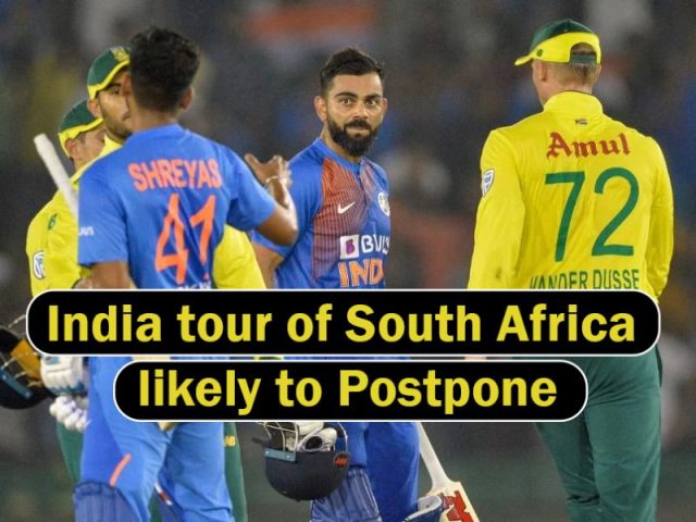 India tour of South Africa for Test, ODI and T20Is series likely to postpone by a week